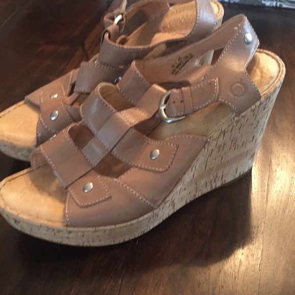 Born Shoes Nude Wedges By Comfortable Size 10 Poshmark